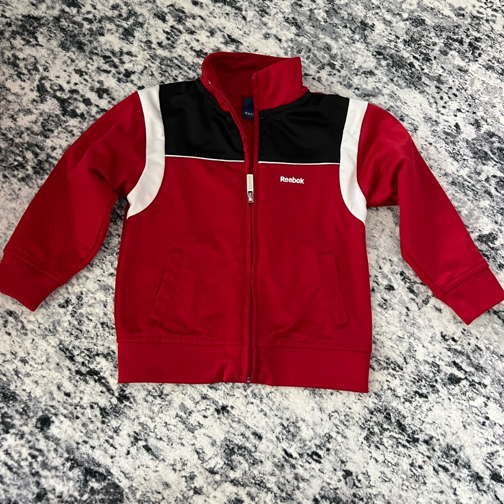 Reebok Red and Black Track Jacket 2T